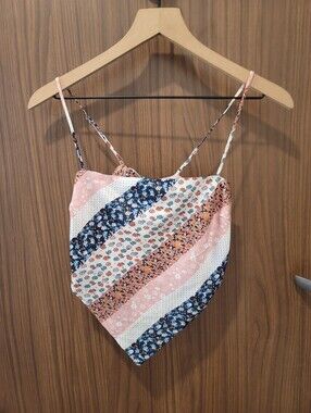 Princess Polly Chelina Bandana Top Sz 4 Tie Back Patchwork Y2K Festival Fashion